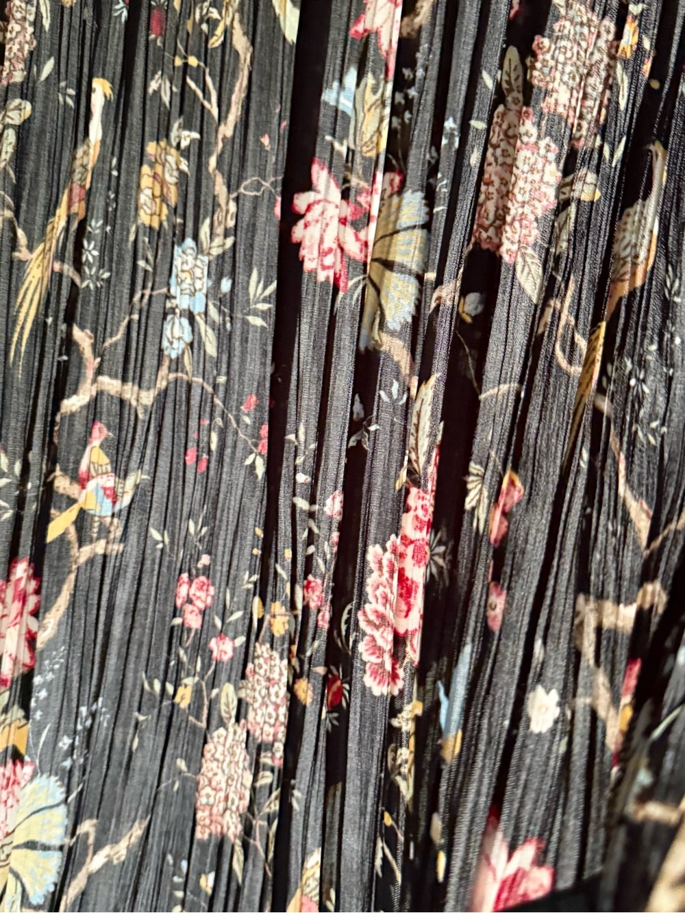 GP&J Baker x H&M Black Floral Pleated Midi Sheer Skirt- M - Picture 7 of 9